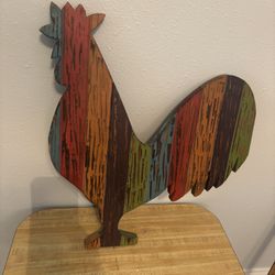 Rooster Wood Wall Decor. Size In Pics 
