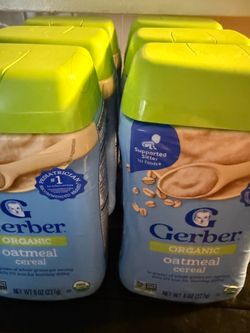 Gerber Organic Oatmeal Cereal  6 Pack