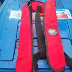 Gas Inflated Life Jacket. 