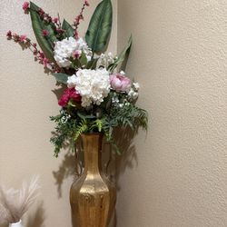 Vase And Flowers Floreros Con Flores Set Of 2