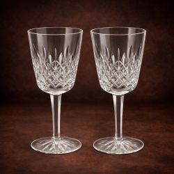 Waterford Lismore Crystal Goblets – Set of 3 – 8 oz – Authentic Crystal