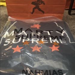 MARTY SUPREME A24 OFFICIAL MERCH -NAHMIAS BLACK CLASSIC WARM UP JACKET - M 
