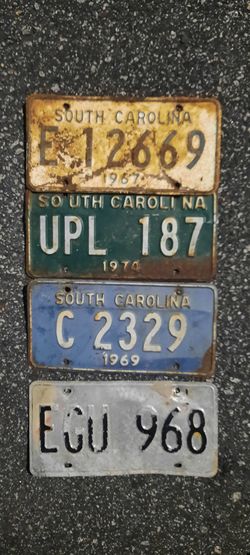 Antique License Plates From 60's & 70's