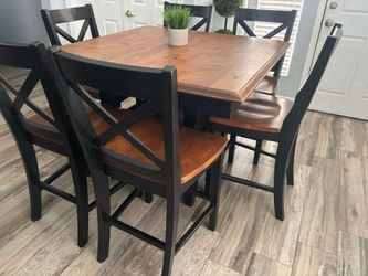 Dining Table With Six Matching Chairs