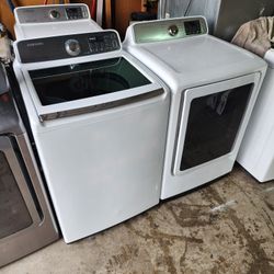 SAMSUNG WASHER AND ELECTRIC DRYER 