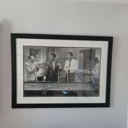 2 Large framed and matted rat pack Black And White . 125.  Ea. 
