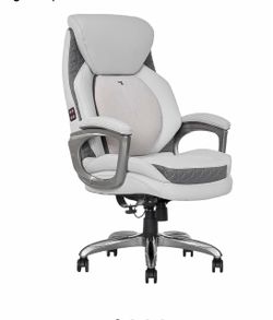 Sharper Image S600 Active Lumbar Ergonomic Bonded Leather Swivel Executive Massage Chair