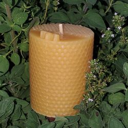 100% Beeswax Pillar Candle