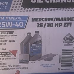Quicksilver Four Stroke,  Oil Change Kit  25w/-40