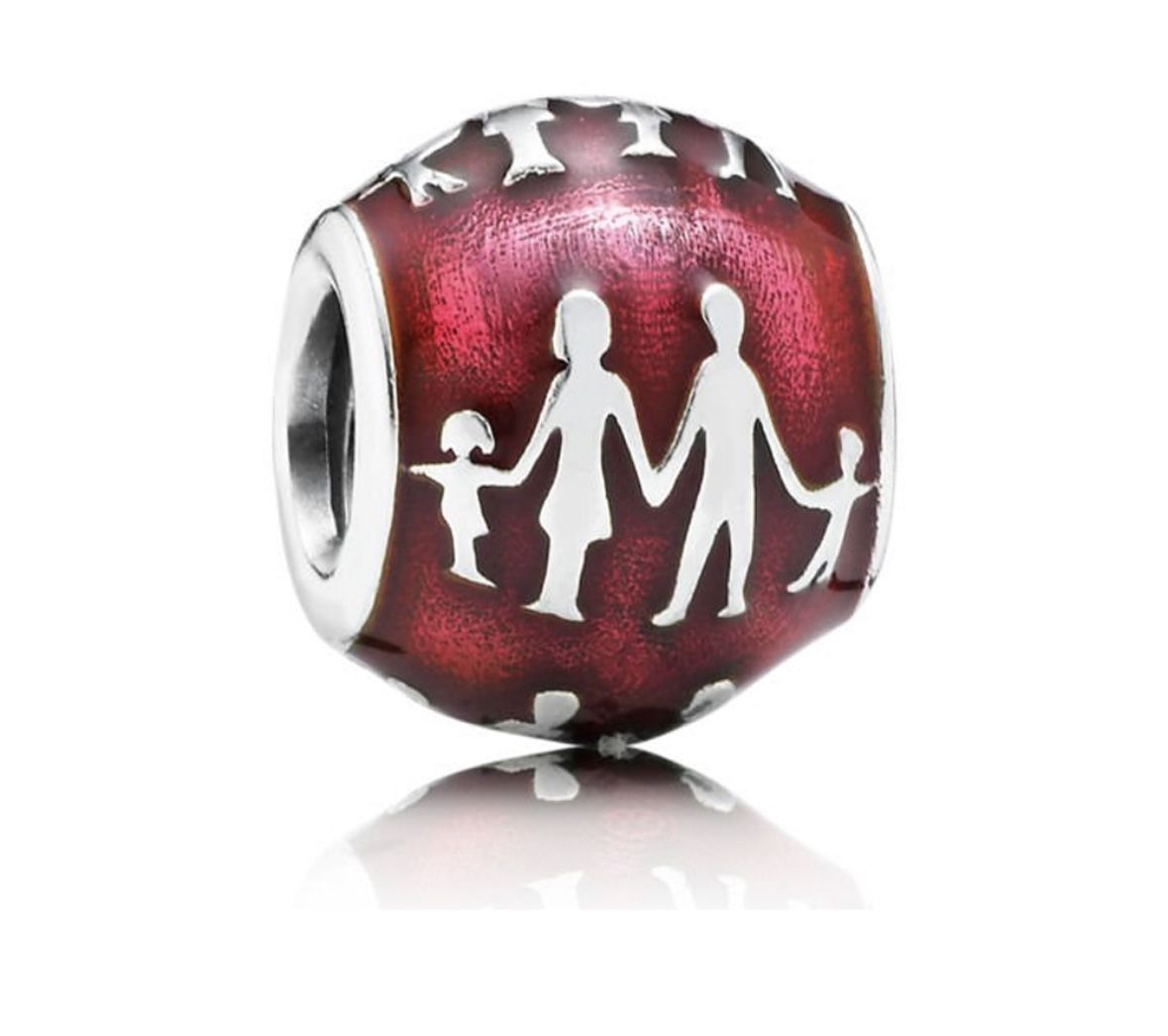 Pandora family of 4 silhouette pink charm for bracelet