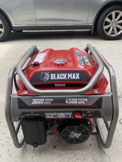 Black Max 3600 Wattage Generator