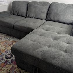 Kendale sleeper Sofa Couch Pull Out With Storage Chaise 