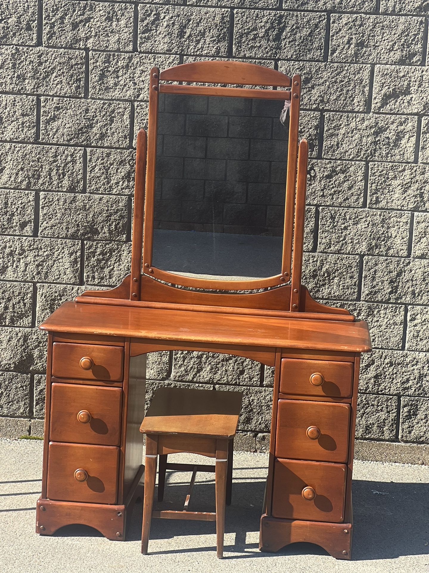 antique maple vanity/desk