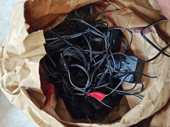 Bunch of cables and ac adapters