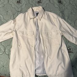 Cargo Jacket White Mens Small