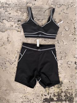 Alo Yoga Bra and Shorts Set