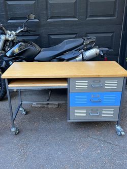 Pottery Barn Teens Industrial Locker Desk