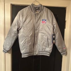 NFL Logo Quilted Inside Snap Front Jacket Size Small