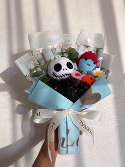 jack and sally halloween bouquet