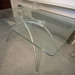 Glass Top Dining Table / Desk 