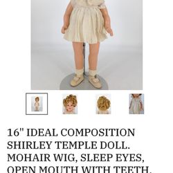 I Have this exact Antique Shirley Temper Doll Without the stand