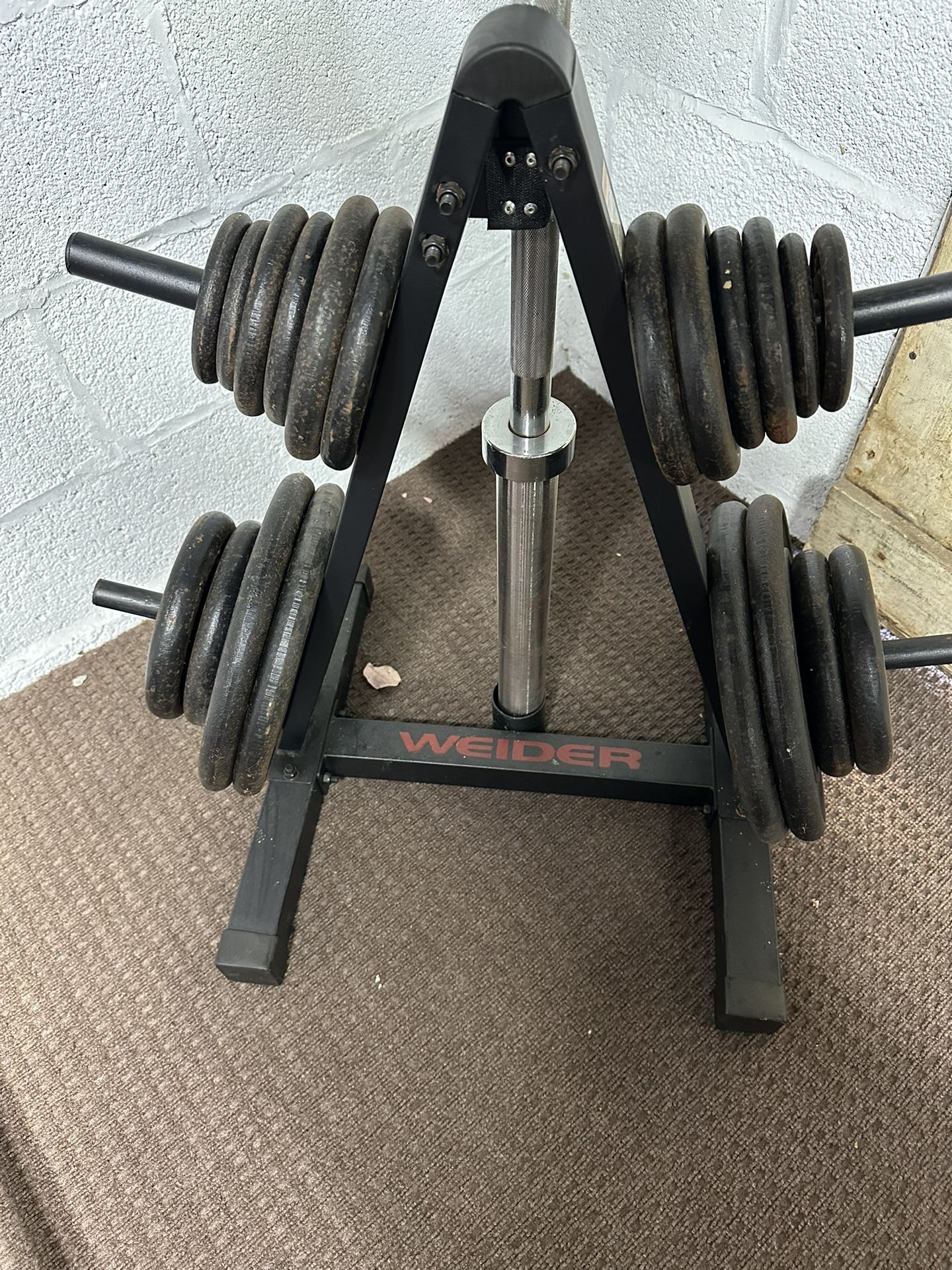 Disc weight base with weight plates