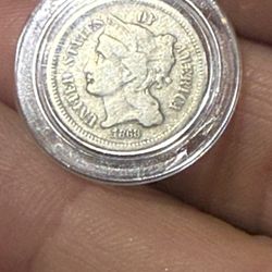 1863 3 Cent Coin