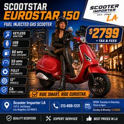 🛵 ScootStar Eurostar 150 Fuel Injected Scooter 🛵