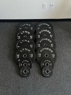 Full Olympic Bumper Plate Set 45/35/25/10/5/2.5  (BRAND NEW IN BOXES)
