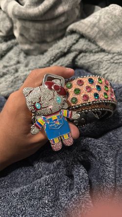 Hello Kitty Chucky Rhinestone Belt with Jeweled Buckle