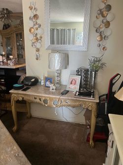 Marble sofa table