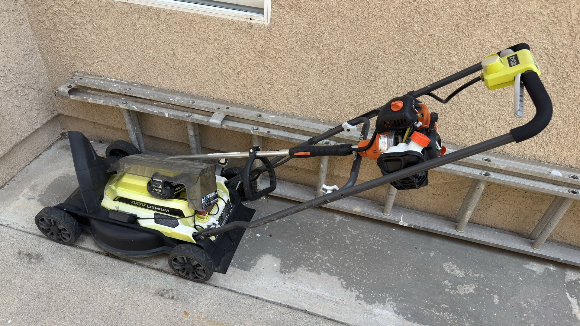 RYOBI 18 In. Walk Behind Push Mower 40-Volt 2-in-1 Cordless