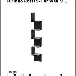 Furrino 5-tier Wall Floating Corner Shelf