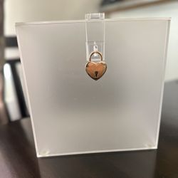  Frosted Acrylic Wedding Box+ Gold Heart