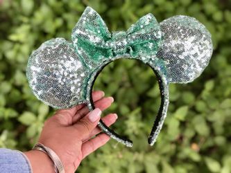Mint Green Sequin Custom Disney Ears for Sale in Artesia, CA - OfferUp