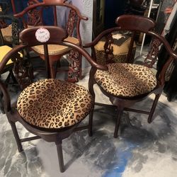 6 Oriental Sturdy Chairs $150 each ( Please read description)