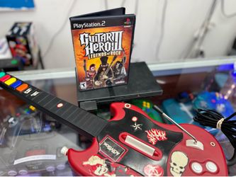 PS2 Guitar Hero Bundle • System, Guitar, Cables & Game • TRADE INS WELCOME