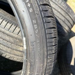 285-40-24 GOODYEAR SET OF 4 like new