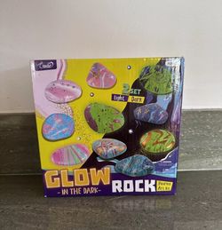 2 in 1 Rock Painting Art Kit - Glow in The Dark Pouring Rock Kit - Arts and C...