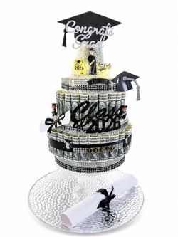 Graduation money cake