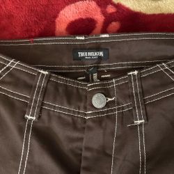 brown True Religion cargo pants