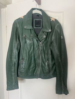 Mauritius Green Leather Moto Jacket