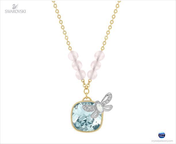 Swarovski Candy Square Pendant Necklace w/Butterfly 💎🦋💎