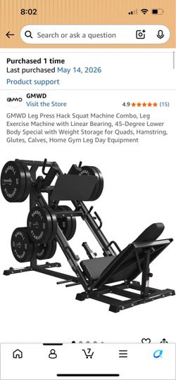 Leg Press Machine + Weights – Like New