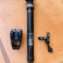 MTB PNW dropper post with trigger & PNW Stem