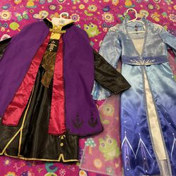 Anna And Elsa Costumes 6x Size $25 Each Or $50 For Both 