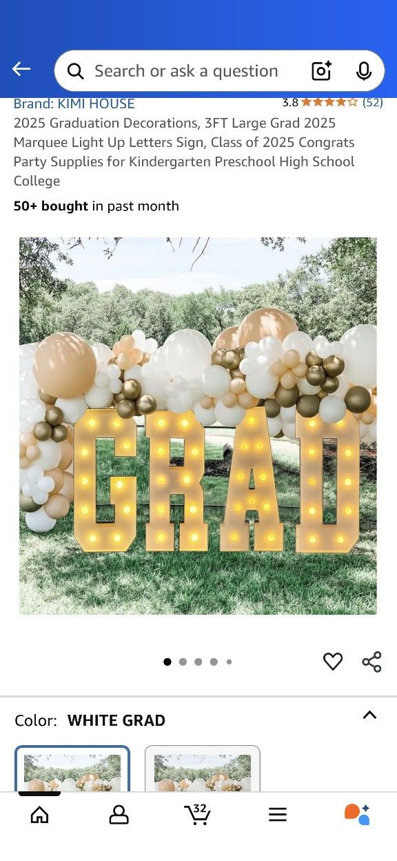 Graduation Light Up Letters