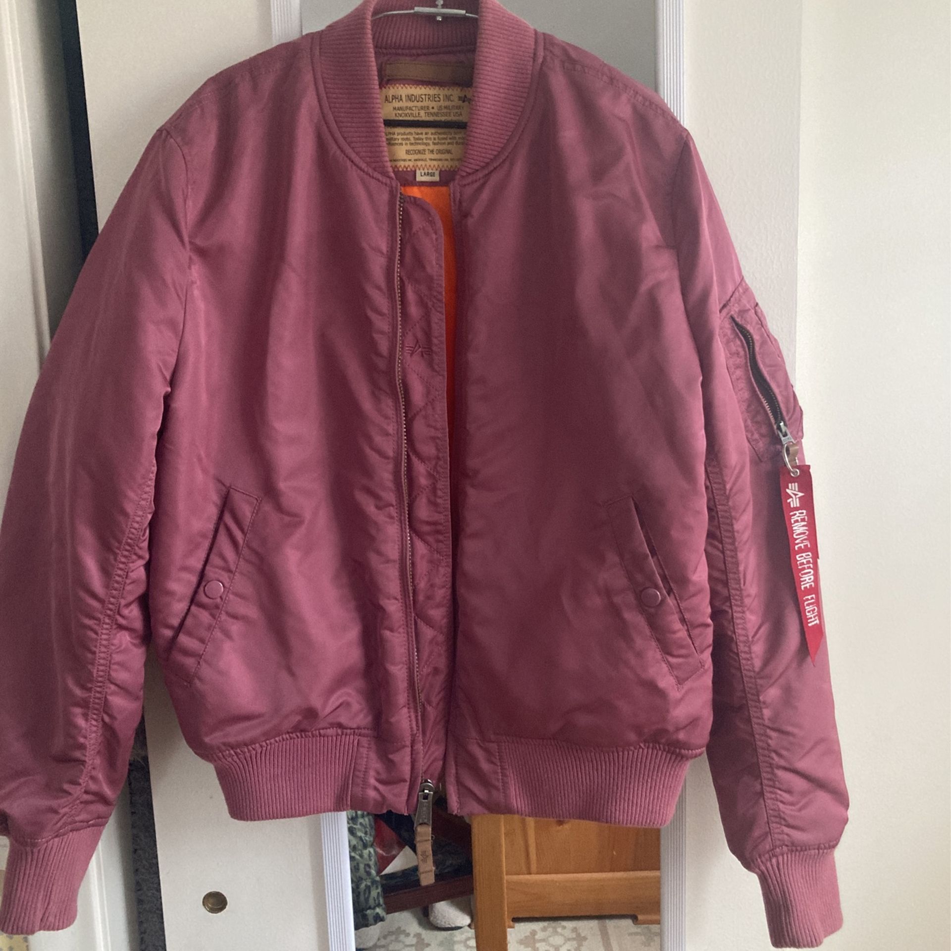 Pink / Orange ALHPA BOMBER