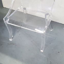 Lucite Vanity Chair with Cushion