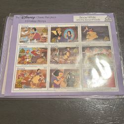 Vintage Snow White Disney Postage Stamps 